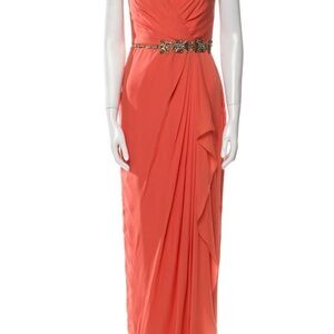 Marchesa Notte Orange Evening Gown